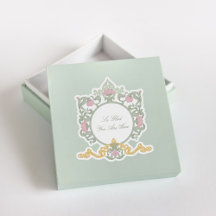 Elegante saliegroene en gouden Art Nouveau