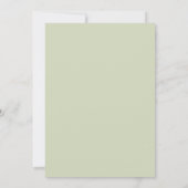 Elegante saliegroene eucalyptus bruidsdouche | kaart (Achterkant)