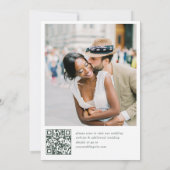 Elegante saliegroene Franse tuinhuwelijk QR-code Save The Date (Achterkant)