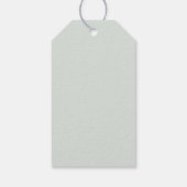 Elegante saliegroene gouden eucalyptus doop cadeaulabel (Achterkant)