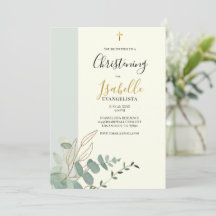 Elegante saliegroene gouden eucalyptus doop
