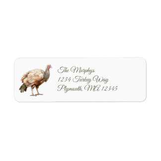 Elegante Saliegroene Kalkoen Thanksgiving Adres Etiket