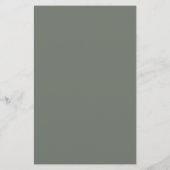 Elegante saliegroene kalligrafie monogram menukaar (Achterkant)