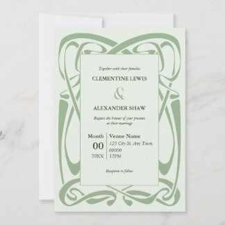 Elegante saliegroene lint op mintgroene vintage li kaart
