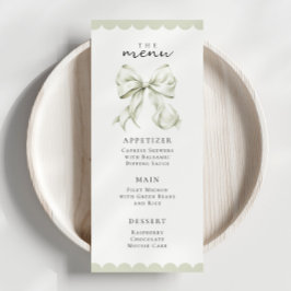Elegante saliegroene lintmenu menu