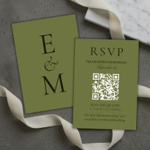 Elegante Saliegroene Minimalistische Trouw-QR-code