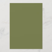 Elegante Saliegroene Minimalistische Trouwbegroeti Programmakaart (Achterkant)