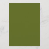 Elegante saliegroene Monogram Huwelijksprogramma k Programmakaart (Achterkant)