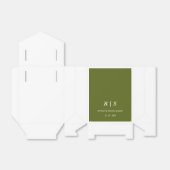 Elegante saliegroene monogram trouwgunstdoos bedankdoosjes (Uitgevouwen)