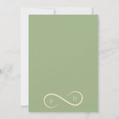 Elegante Saliegroene Oneindigheid Minimalistische Kaart (Achterkant)