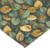 Elegante saliegroene oranje geel bruine herfstblad korte tafelloper (Hoek)