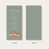 Elegante saliegroene pompoenen met strik Thanksgiv Menu