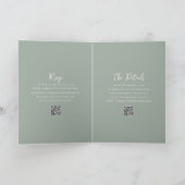 Elegante saliegroene QR-code moderne bruiloft (Binnen)
