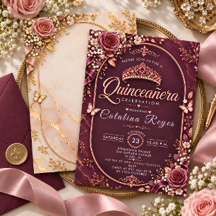 Elegante saliegroene Quinceañera Kaart