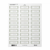 Elegante saliegroene religieuze kruisadres etiket (Full Sheet)