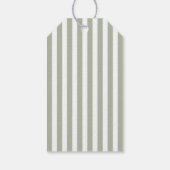 Elegante saliegroene religieuze kruisdoop cadeaulabel (Achterkant)