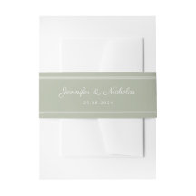 Elegante Saliegroene Script Bruiloft
