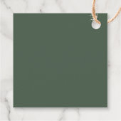 Elegante saliegroene strepen bedankjes labels (Achterkant)