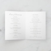 Elegante saliegroene traditionele trouwdag programma (Binnen)