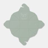 Elegante Saliegroene Trendy Script Aangepaste Dank Bedankdoosjes (Uitgevouwen)
