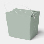 Elegante Saliegroene Trendy Script Aangepaste Dank Bedankdoosjes (Achterkant)