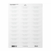 Elegante saliegroene trouw retouradres sticker (Full Sheet)