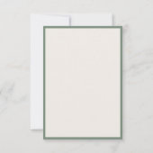 Elegante Saliegroene Trouw RSVP Kaartje (Achterkant)
