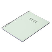 Elegante saliegroene tuinontwerper gepersonaliseer notitieboek (Linkerzijde)