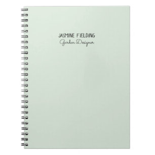 Elegante Saliegroene Tuinontwerper Gepersonaliseer Notitieboek