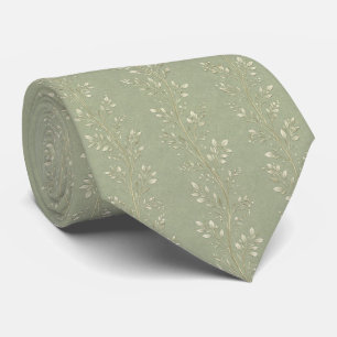 Elegante Saliegroene Wingerd Delicate Botanische A Stropdas