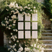 Elegante Saliegroene & Witte Trouwtafel Nummer Kaart