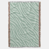 Elegante saliegroene zebra gestreepte deken (Voorkant Verticaal)