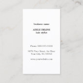 Elegante Salon Afspraakkaart Afsprakenkaartje (Achterkant)