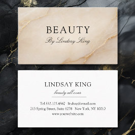 Elegante Salon Beige Marmeren Visitekaartjes Afsprakenkaartje