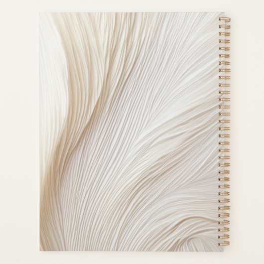 Elegante Salon Monogram Waves Planner (Achterkant)