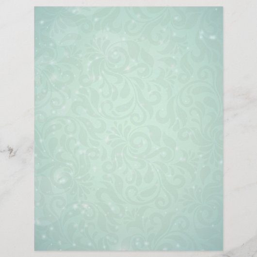 Elegante Salon Open Huis Flyer Goud & Blauw Damast (Achterkant)