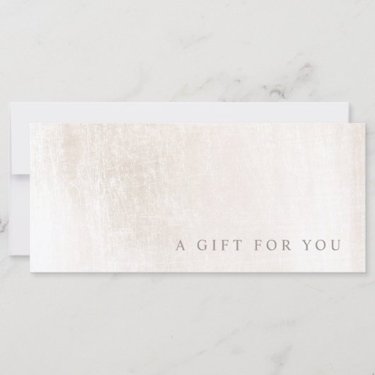 Elegante Salon Spa Geschenkcertificaat met marmerl (Voorkant)