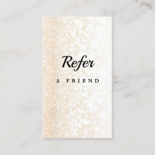 Elegante Salon & Spa Referralkaart Aanbevelingskaartje