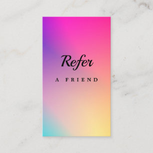 Elegante Salon & Spa Referralkaart Aanbevelingskaartje