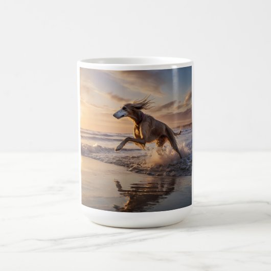 Elegante Saluki Coffee Mok (Center)