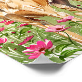 Elegante Saluki Dog Waterverf Art Print Decor (Hoek)