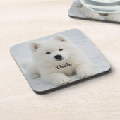 Elegante Samoyed gepersonaliseerde drank coaster s Bier Onderzetter (Linkerzijde)