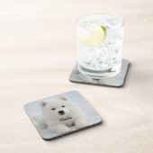 Elegante Samoyed gepersonaliseerde drank coaster s Bier Onderzetter (Rechterzijde)