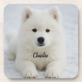 Elegante Samoyed gepersonaliseerde drank coaster s Bier Onderzetter