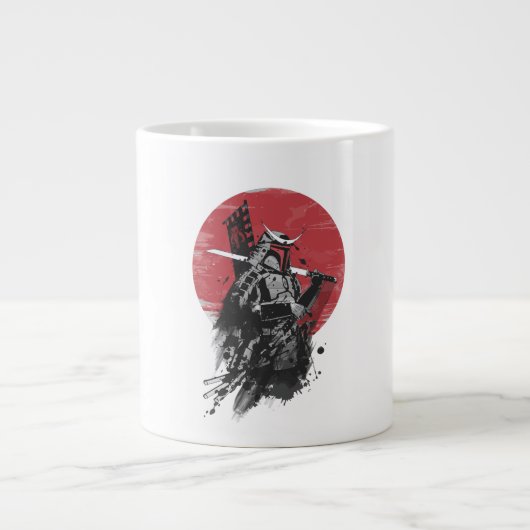 Elegante Samurai Spirit: Traditionele Kunst & Mode Grote Koffiekop (Voorkant)