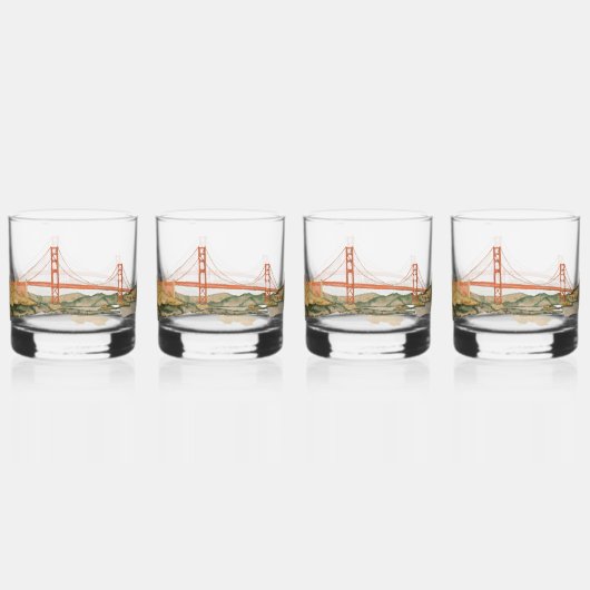 Elegante San Francisco bril Whisky Glas (Voorkant)