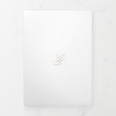 Elegante Sandy Neutral traditionele bruiloft Drieluik Uitnodiging (Cover)