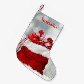 Elegante Santa Gift Bag Cadeaus Kerstvakantie Kleine Kerstsok (Voorkant (Hangend))