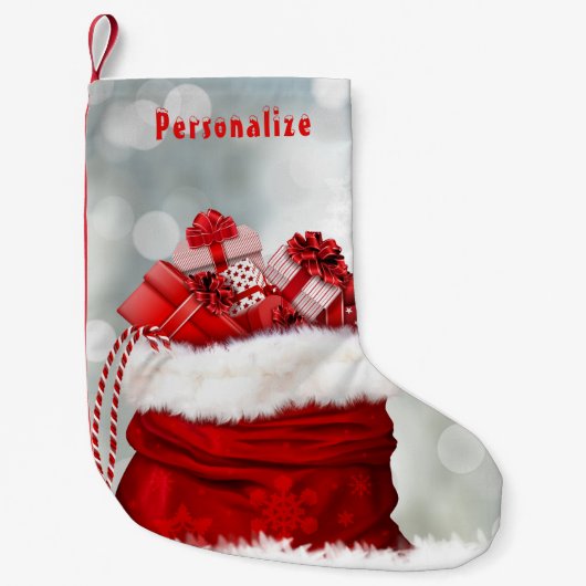 Elegante Santa Gift Bag Cadeaus Kerstvakantie Kleine Kerstsok (Voorkant)