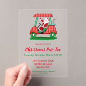 Elegante Santa Golf Kerstfeest uitnodiging (Insitu (Draagbaar))
